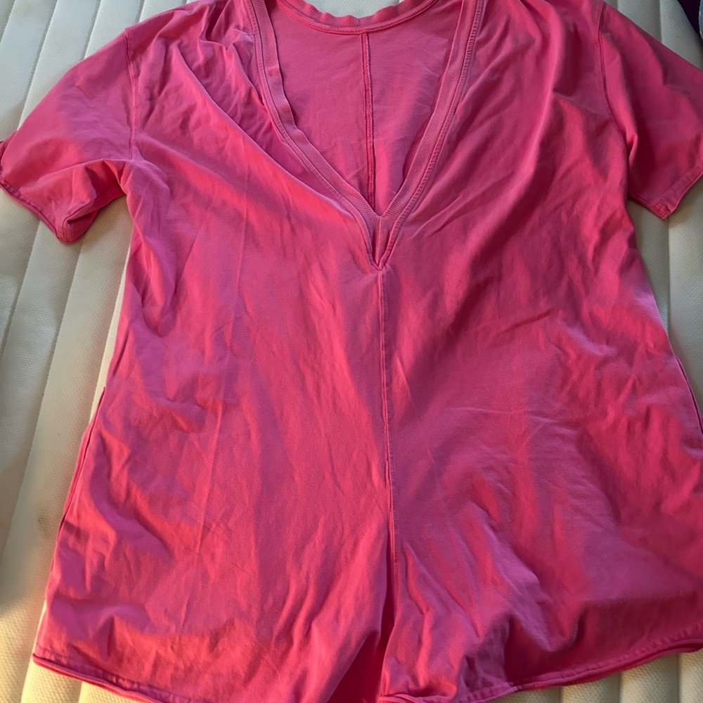 FP Movement by Free People Bright Pink Hot Shot Short Romper